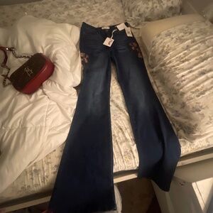 flared dark jeans